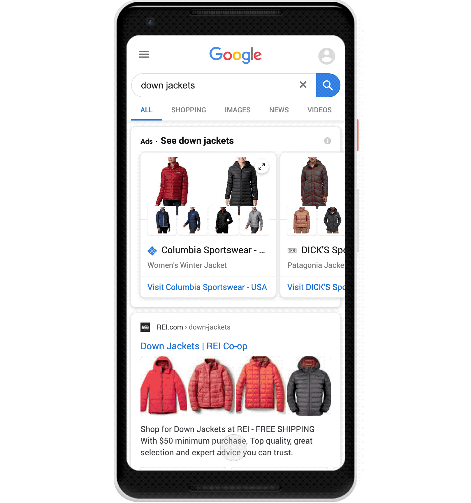 google-organic-shopping-popular-product-listings